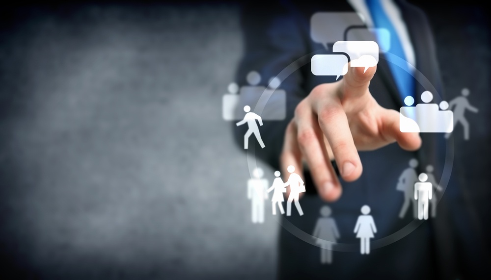 Business Meeting In A Virtual Space Conceptual Business Illustration